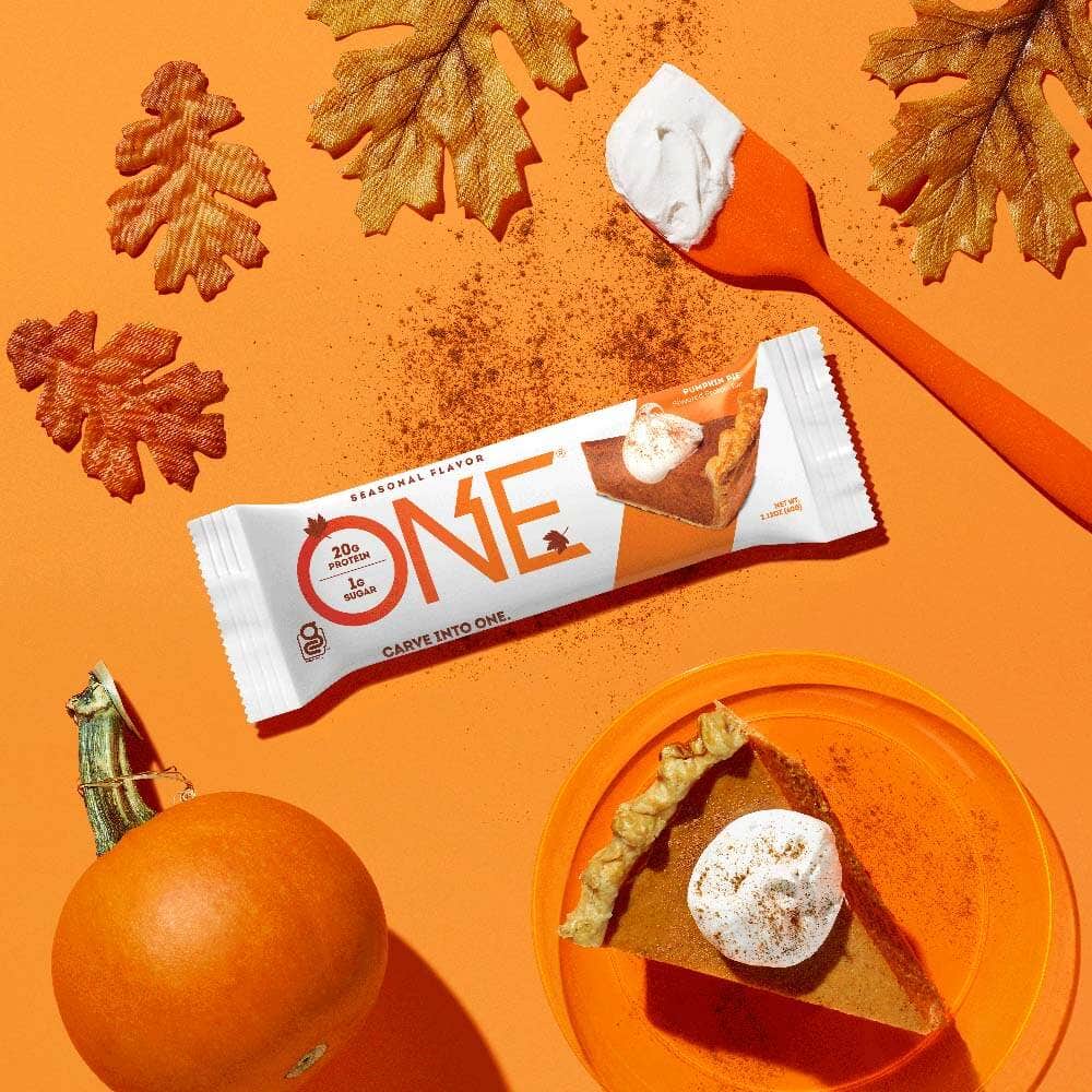 one bars pumpkin pie flavored protein bar seasonal product feature