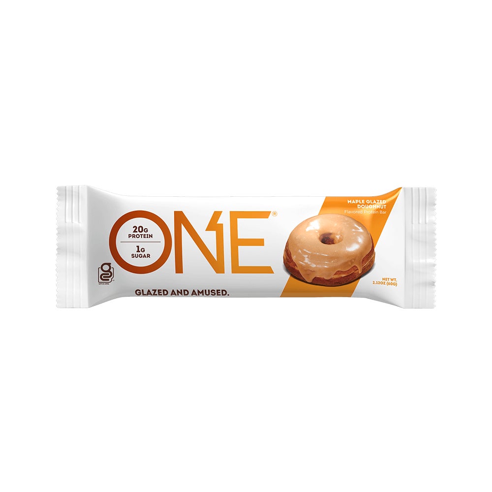 ONE BARS Maple Glazed Doughnut Flavored Protein Bar, 2.12 oz - Front of Package