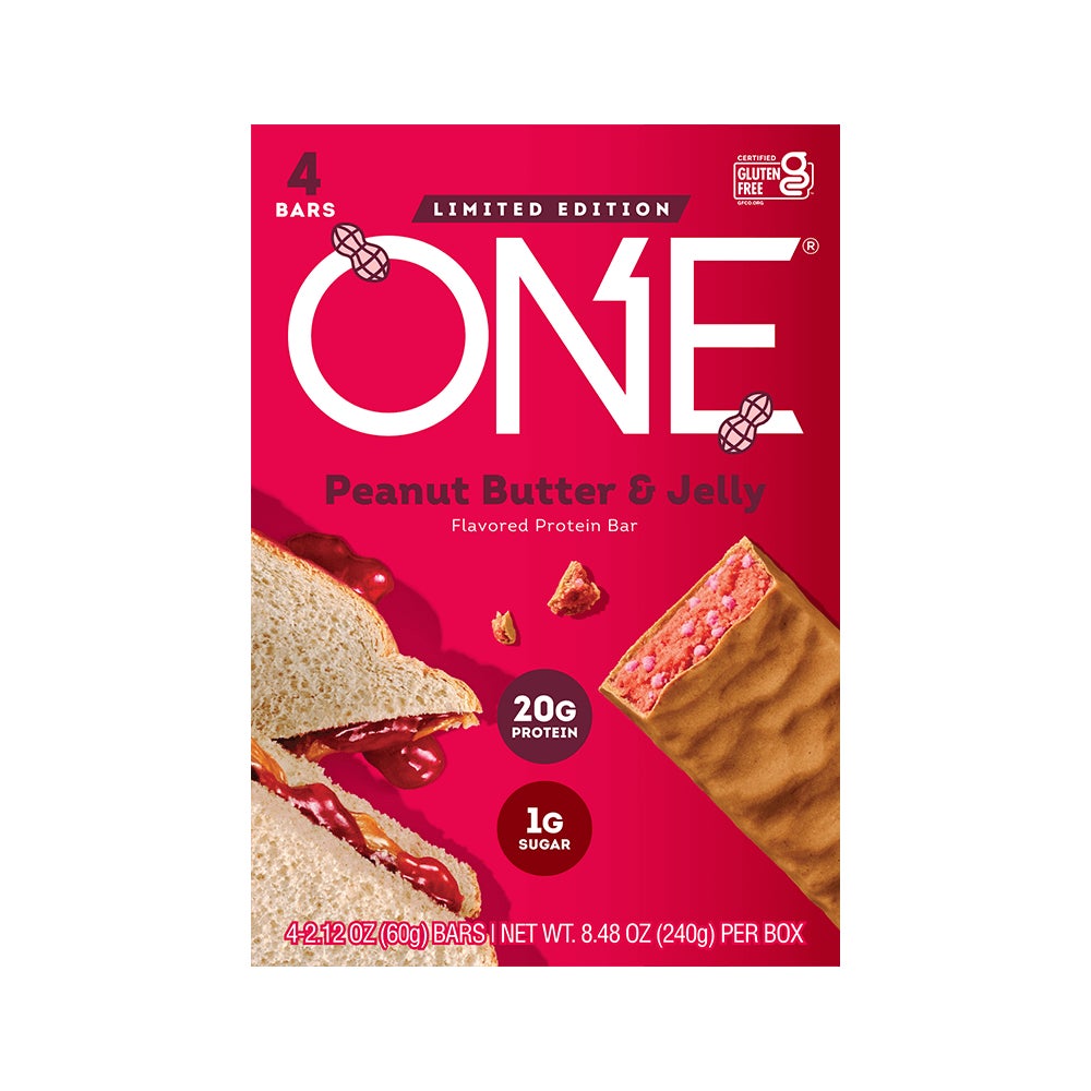 ONE BARS Peanut Butter Pie Flavored Protein Bars, 2.12 oz, 4 count box