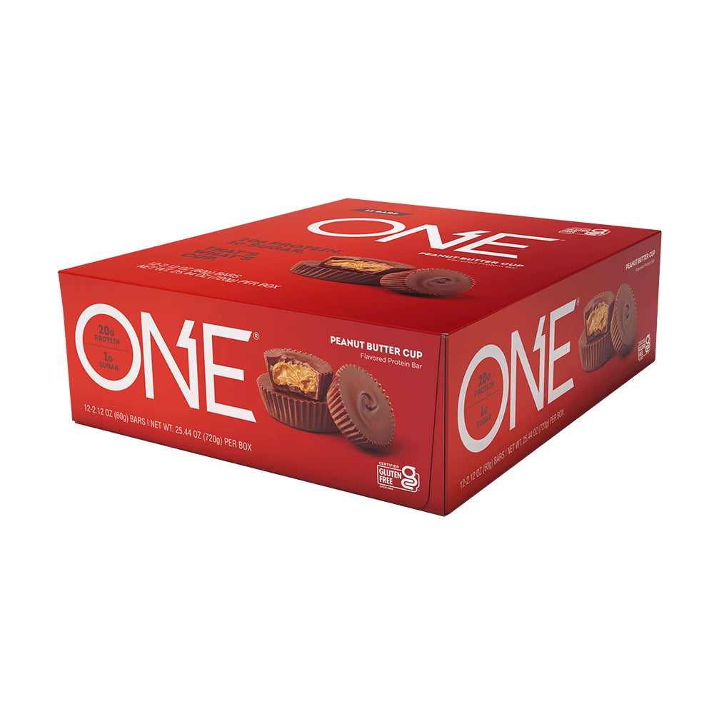 ONE BARS Peanut Butter Cup Flavored Protein Bars, 2.12 oz, 12 count box