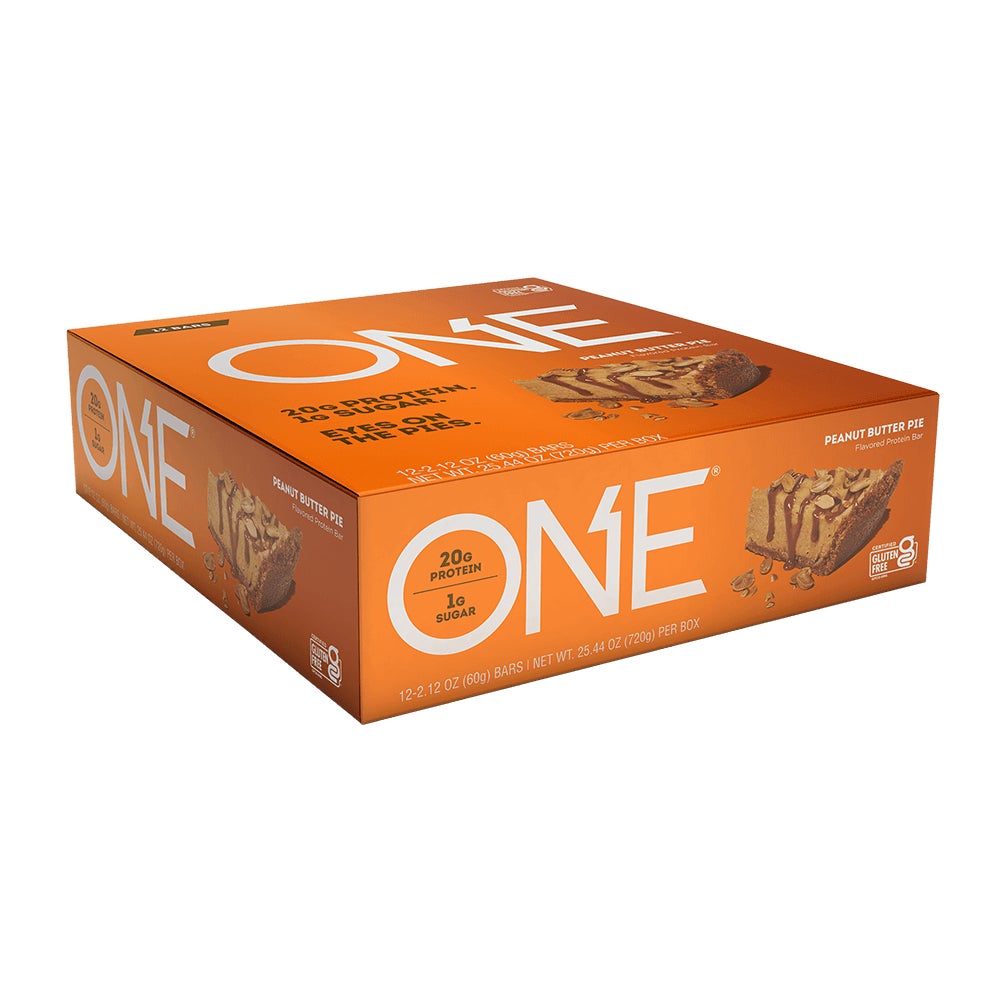 ONE BARS Peanut Butter Pie Flavored Protein Bars, 2.12 oz, 12 count box