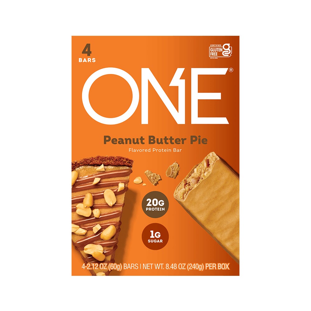 ONE BARS Peanut Butter Pie Flavored Protein Bars, 2.12 oz, 4 count box