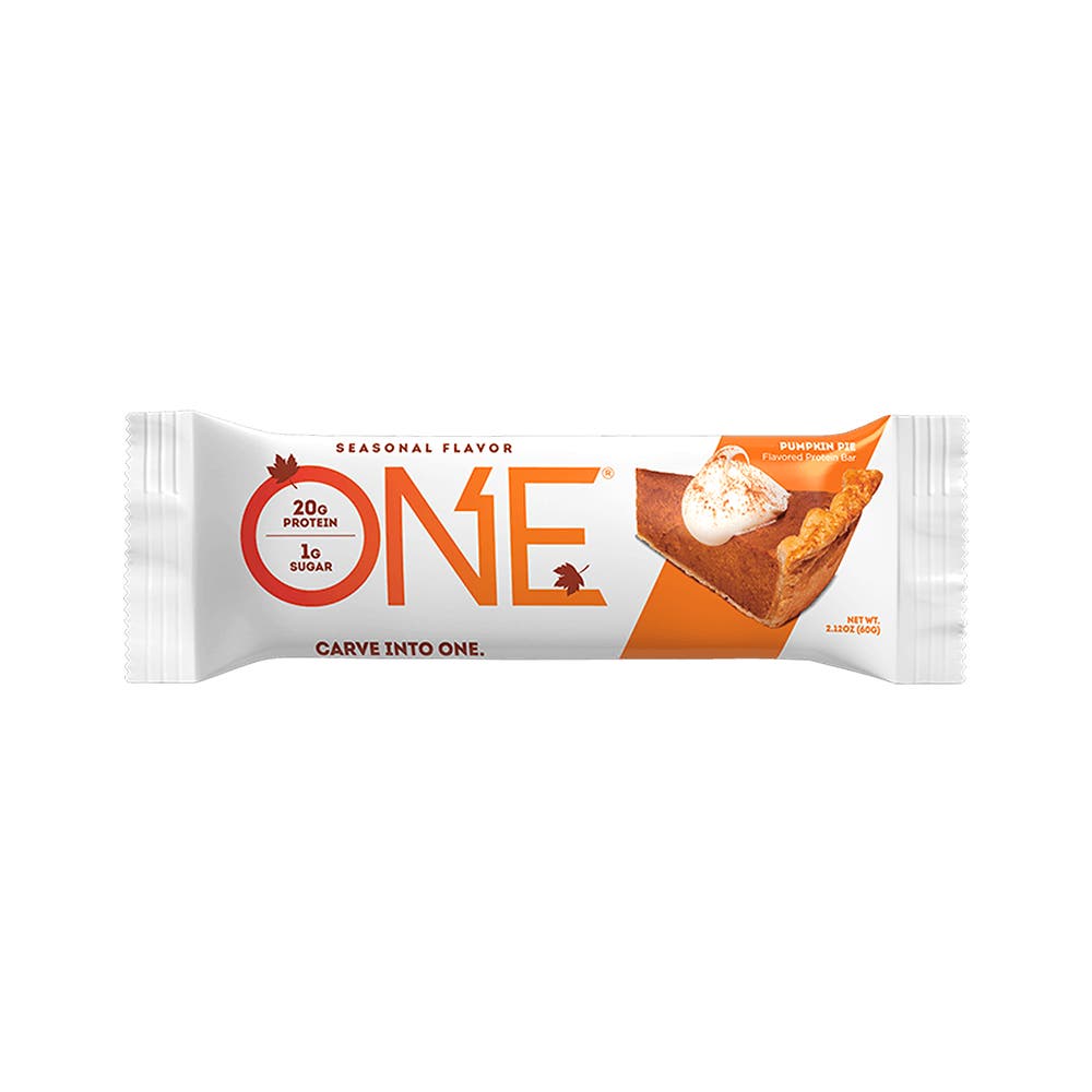 ONE BARS Pumpkin Pie Flavored Protein Bar, 2.12 oz - Front of Package