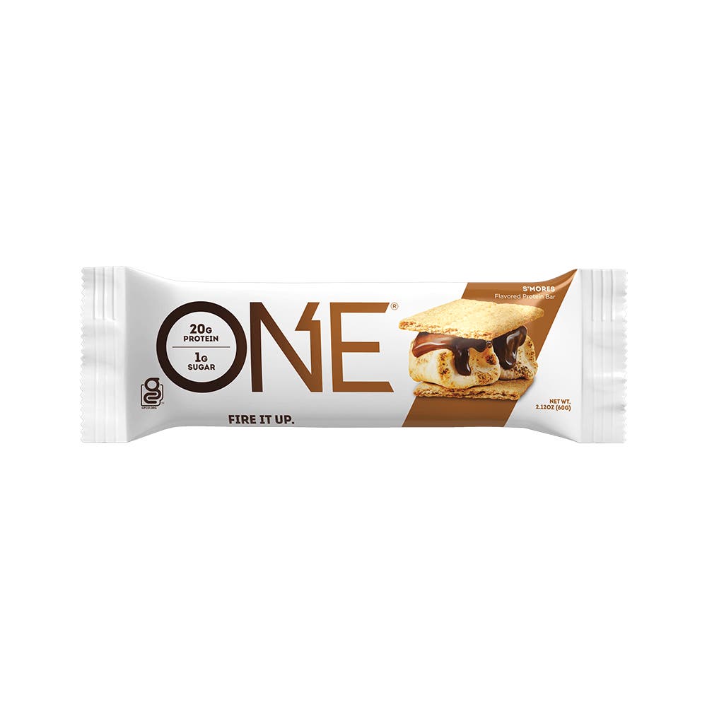ONE BARS S'mores Flavored Protein Bar, 2.12 oz - Front of Package